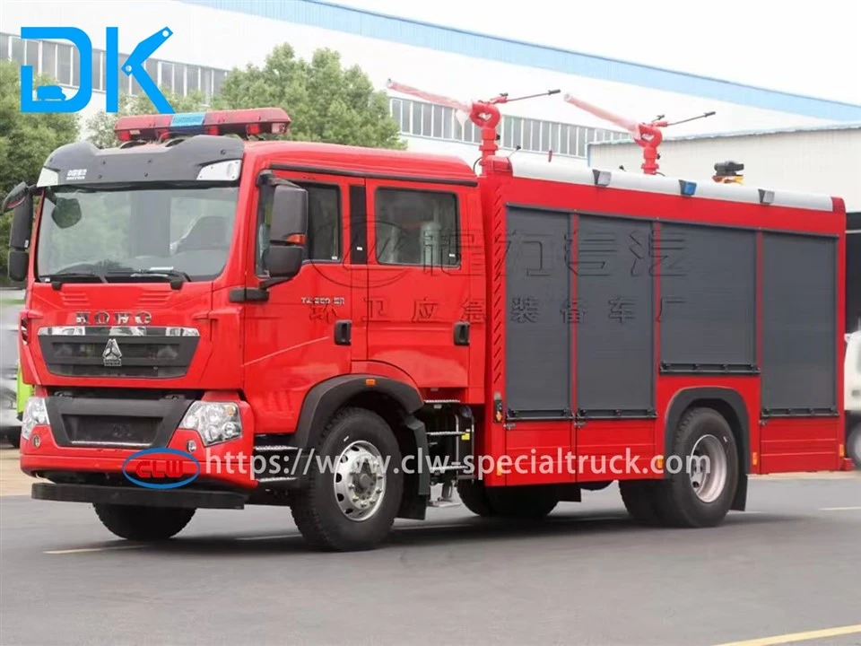 4T HOWO Heavy Duty Dry Powder Fire Truck