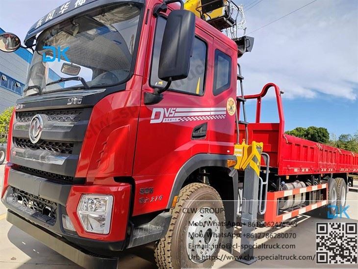 Dongfeng Huashen DV5 XCMG 12T 4 सेक्शन आर्म जी टाइप क्रेन ट्रक